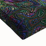 Close-up of a vibrant, stretched canvas featuring colorful animal motifs in a contemporary design, perfect for adding a modern touch to any home decor.