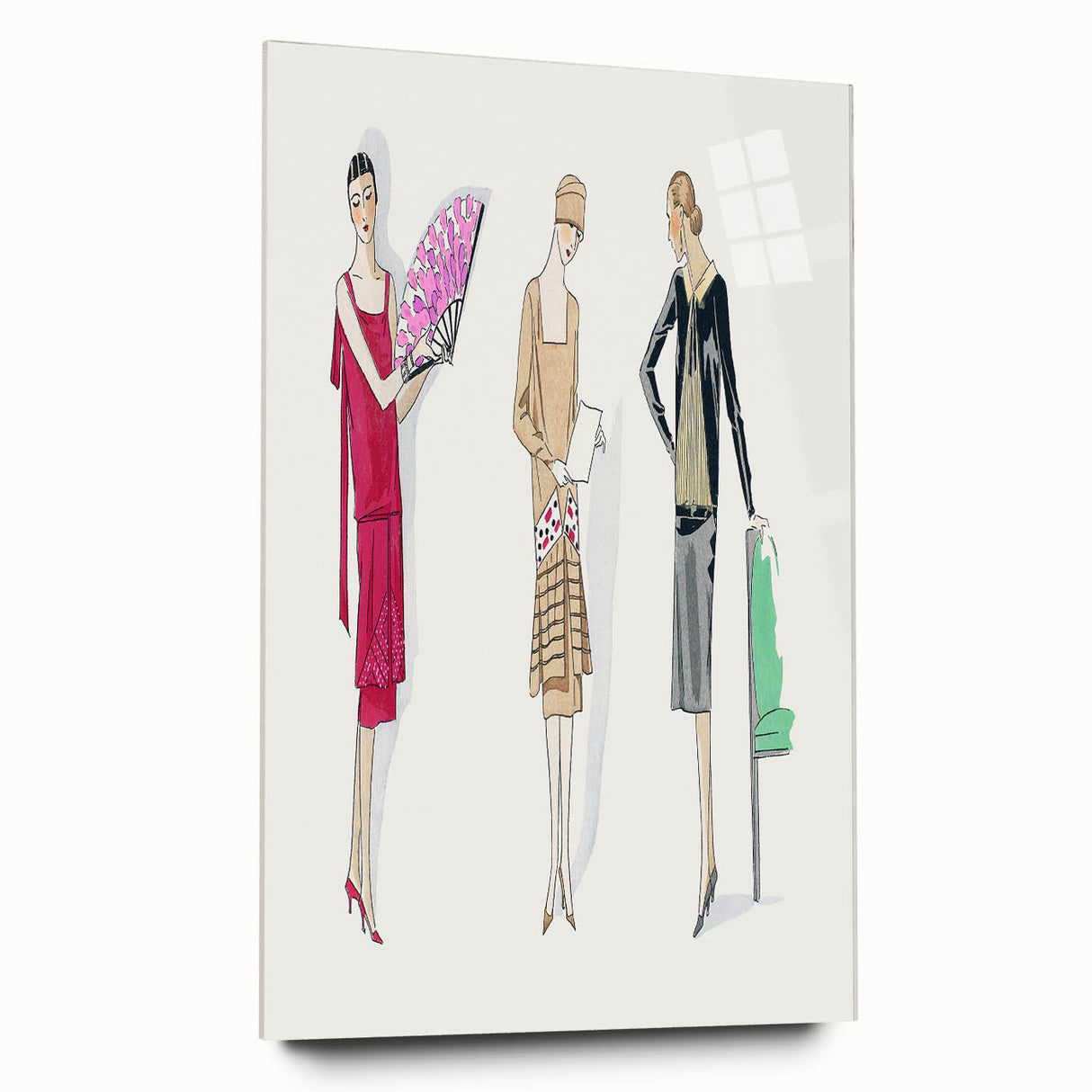 Elegant Art Deco Wall Art - Trio of Fashionable Women in 1920s Attire