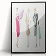 Elegant Art Deco Wall Art - Trio of Fashionable Women in 1920s Attire