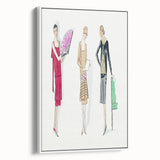 Elegant Art Deco Wall Art - Trio of Fashionable Women in 1920s Attire