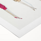 Elegant Art Deco Wall Art - Trio of Fashionable Women in 1920s Attire