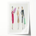 Elegant Art Deco Wall Art - Trio of Fashionable Women in 1920s Attire