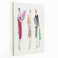 Elegant Art Deco Wall Art - Trio of Fashionable Women in 1920s Attire