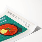 Extra large wall art featuring line art flowers in black on white, rolled print format.