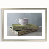 Textured abstract art print with swirls of gray and cream, framed in silver, ideal for modern bedroom decor.