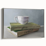 Landscape art painting of colorful vintage food and drinks poster on framed canvas, ideal for kitchen wall art.