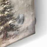 Holiday Wall Decorations - Snowy Pine Tree Print Christmas Framed Art