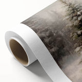 Holiday Wall Decorations - Snowy Pine Tree Print Christmas Framed Art