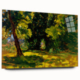 Impressionist Nature Wall Art - Finch's Bushes Landscape, Framed Print