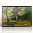 Impressionist Nature Wall Art - Finch's Bushes Landscape, Framed Print