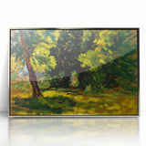 Impressionist Nature Wall Art - Finch's Bushes Landscape, Framed Print