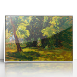 Impressionist Nature Wall Art - Finch's Bushes Landscape, Framed Print