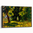 Impressionist Nature Wall Art - Finch's Bushes Landscape, Framed Print
