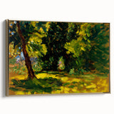 Impressionist Nature Wall Art - Finch's Bushes Landscape, Framed Print