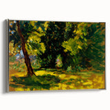 Impressionist Nature Wall Art - Finch's Bushes Landscape, Framed Print