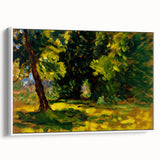 Impressionist Nature Wall Art - Finch's Bushes Landscape, Framed Print