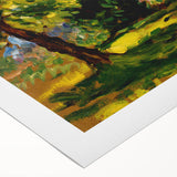 Impressionist Nature Wall Art - Finch's Bushes Landscape, Framed Print