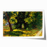 Impressionist Nature Wall Art - Finch's Bushes Landscape, Framed Print