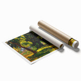 Impressionist Nature Wall Art - Finch's Bushes Landscape, Framed Print