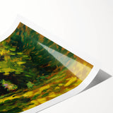 Impressionist Nature Wall Art - Finch's Bushes Landscape, Framed Print