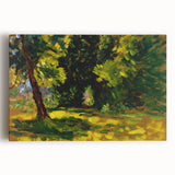 Impressionist Nature Wall Art - Finch's Bushes Landscape, Framed Print