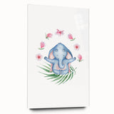Blue Elephant Nursery Wall Art - Kids Room & Playroom Art Prints