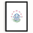 Blue Elephant Nursery Wall Art - Kids Room & Playroom Art Prints