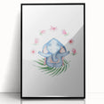 Blue Elephant Nursery Wall Art - Kids Room & Playroom Art Prints
