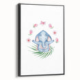 Blue Elephant Nursery Wall Art - Kids Room & Playroom Art Prints
