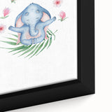 Blue Elephant Nursery Wall Art - Kids Room & Playroom Art Prints