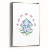Blue Elephant Nursery Wall Art - Kids Room & Playroom Art Prints