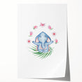 Blue Elephant Nursery Wall Art - Kids Room & Playroom Art Prints