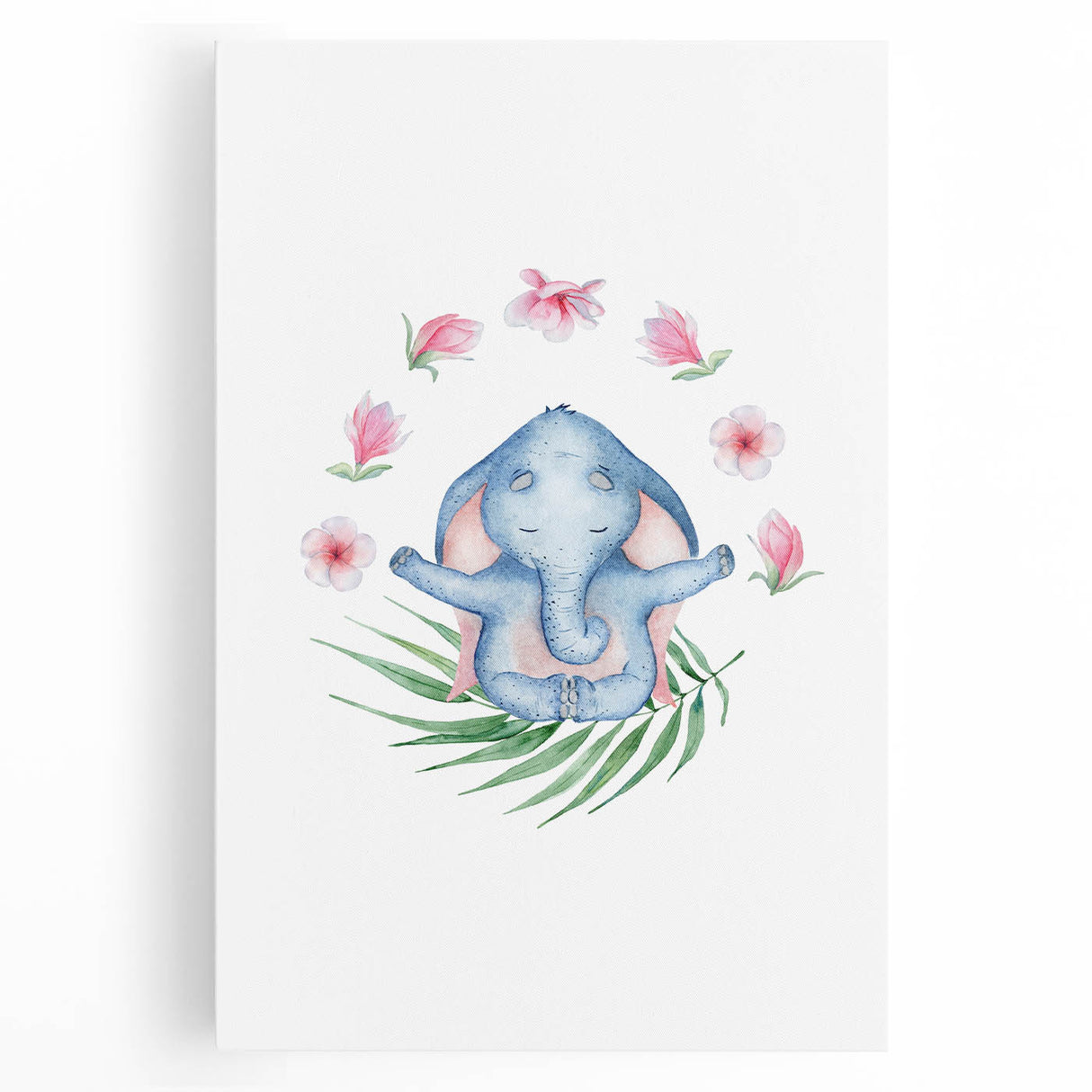 Blue Elephant Nursery Wall Art - Kids Room & Playroom Art Prints