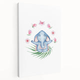 Blue Elephant Nursery Wall Art - Kids Room & Playroom Art Prints