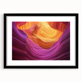 Black-framed landscape artwork featuring vibrant canyon scenery with a mat border, ideal for home decor and modern interiors, enhancing aesthetic appeal.