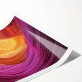 Vibrant rolled print showcasing a stunning landscape of canyons with rich colors and intricate details, ideal for enhancing home decor and art lovers' collections.