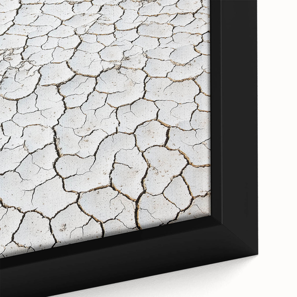 Close-up of a desert landscape framed canvas print showcasing vibrant orange and yellow hues, capturing the serene beauty of arid terrain with intricate details. Ideal for home decor enthusiasts seeking unique art pieces that evoke a sense of tranquility and warmth.