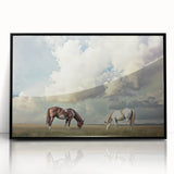 Framed acrylic artwork depicting vibrant green fields under a blue sky, showcasing a serene landscape, perfect for home decor and nature lovers.