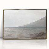 Framed acrylic artwork featuring a vibrant landscape design with gold accents, perfect for home decor. This piece adds a touch of elegance and warmth to any room.