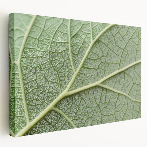Close-up floral photography on a large stretched canvas, featuring vibrant pink and green hues, ideal for kitchen wall art.