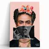 Colorful Pop Art Wall Art - Frida Kahlo Inspired Modern Canvas Print