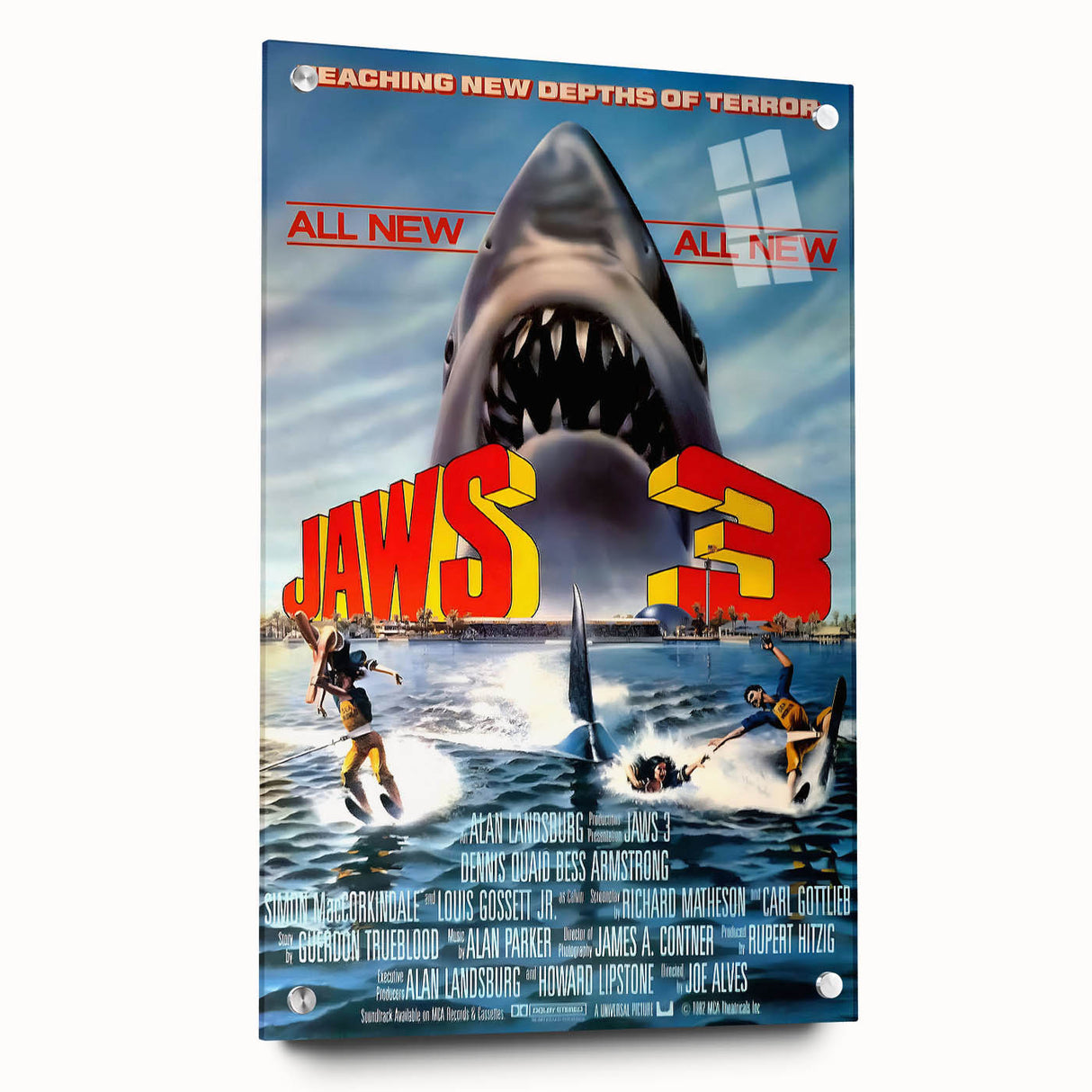 Retro Jaws 3 Poster Art - Vintage Shark Horror Movie Prints