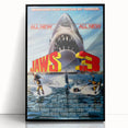Retro Jaws 3 Poster Art - Vintage Shark Horror Movie Prints