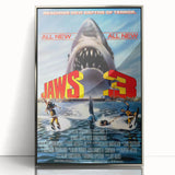 Retro Jaws 3 Poster Art - Vintage Shark Horror Movie Prints