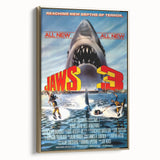 Retro Jaws 3 Poster Art - Vintage Shark Horror Movie Prints