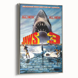Retro Jaws 3 Poster Art - Vintage Shark Horror Movie Prints