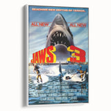 Retro Jaws 3 Poster Art - Vintage Shark Horror Movie Prints