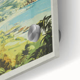 Retro Hawaii Travel Poster – Vintage Aerial View Art