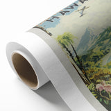 Retro Hawaii Travel Poster – Vintage Aerial View Art