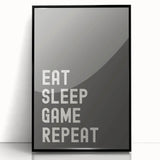 Eat Sleep Game Repeat - Boys Room Wall Art Kids Wall Art Prints